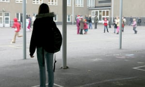 School pupils in a playground