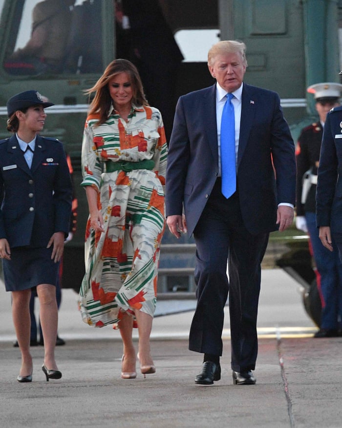 Unmistakably British Melania Trump S Outfits Inspired By Uk Fashion The Guardian