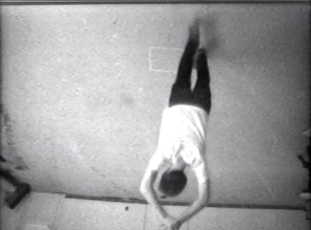 Head over heels ... Bruce Nauman’s Pacing Upside Down, 1969.