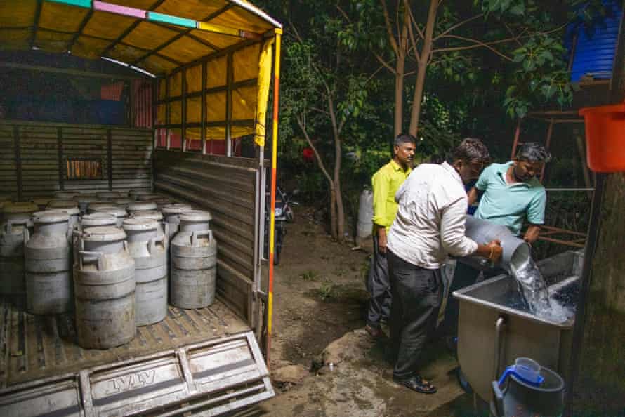 Collection at the Killari Gaon Creamline Dairy