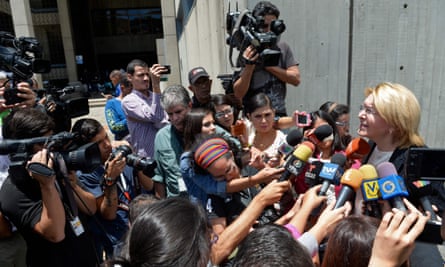 Venezuela’s dismissed chief prosecutor Luisa Ortega speaks to the press.