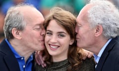 "The Unknown Girl (La Fille Inconnue)" Photocall - The 69th Annual Cannes Film Festival<br>CANNES, FRANCE - MAY 18: (L-R) Director Luc Dardenne, actress Adele Haenel and director Jean-Pierre Dardenne attend "The Unknown Girl (La Fille Inconnue)" Photocall during the 69th annual Cannes Film Festival at the Palais des Festivals on May 18, 2016 in Cannes, France.  (Photo by Pascal Le Segretain/Getty Images)