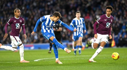 Yasin Ayari scores for Brighton against Burnley.