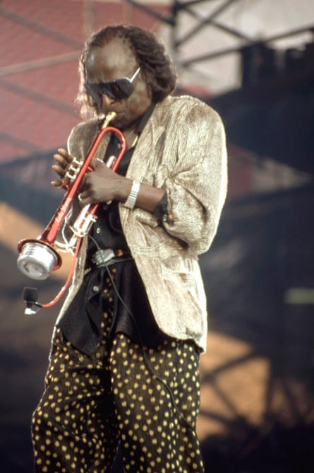 Miles Davis in concert at the Beacon Theatre, New York in 1986.