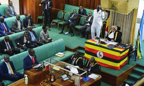 Uganda's parliament during a session discussing the anti-homosexuality bill in March.