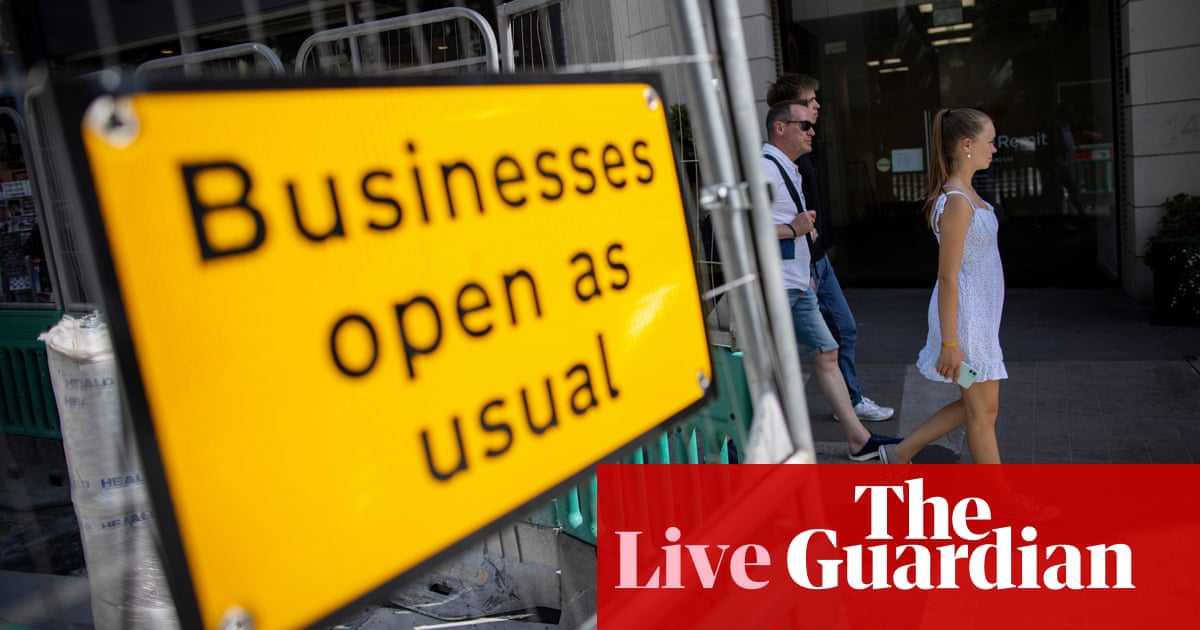 UK economy shrank in second quarter according to poll of economists – business live
