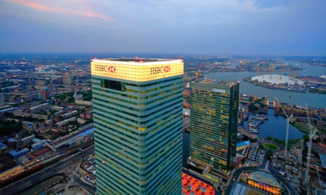 The Canary Wharf financial district