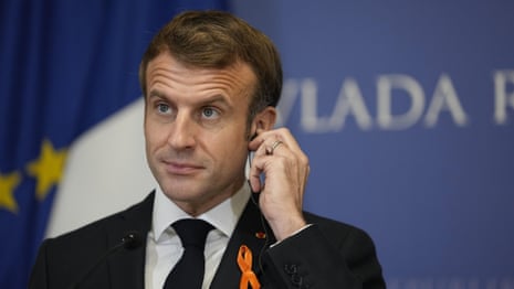 Macron calls for greater cooperation from UK over refugee Channel crossings – video
