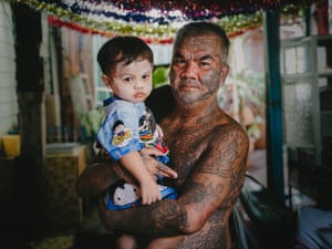 Tattooed Grandfather, Bangkok, Thailand by Noah Shahar
