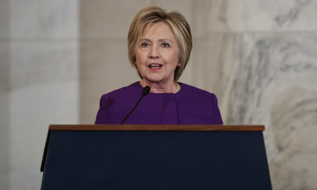 Hillary Clinton speaks on 8 December 2016 in Washington.