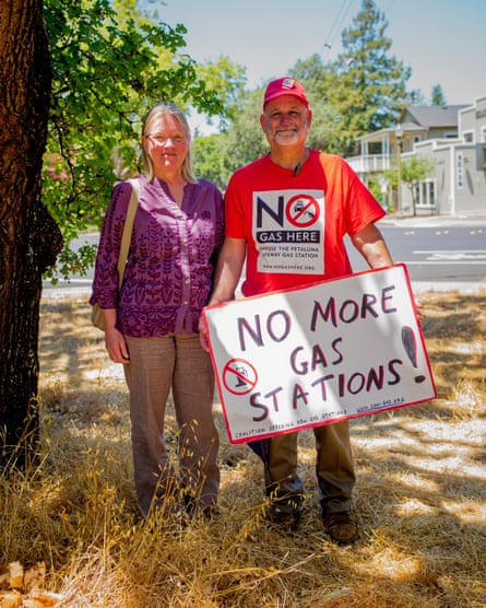 Jenny Blaker and Woody Hastings, co-coordinators of the Coalition Opposing New Gas Stations.