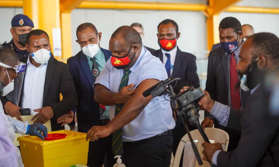 Papua New Guinea’s PM James Marape was the first to receive the coronavirus vaccine in mid-March, but since then just 0.6% of the country’s population have received a single dose of the vaccine.