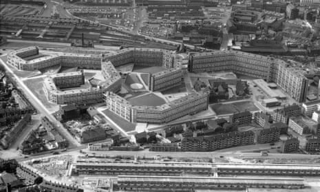 Park Hill estate in Sheffield in 1961, soon after being first occupied. It is now a listed building.