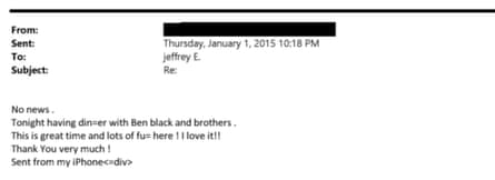 a screenshot of an email