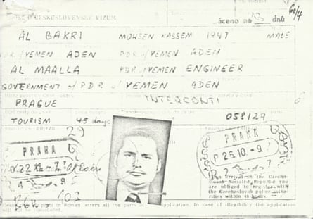 Document showing Carlos the Jackal’s request for a Czechoslovak diplomatic visa