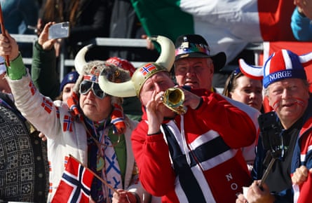 Norwegian fans at the Winter Olympics