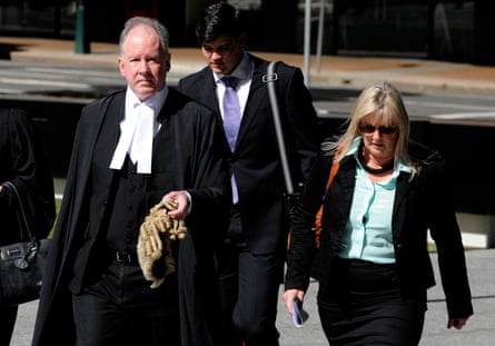 Michael Burn QC and Debbie Kilroy outside the supreme court in Brisbane in 2013