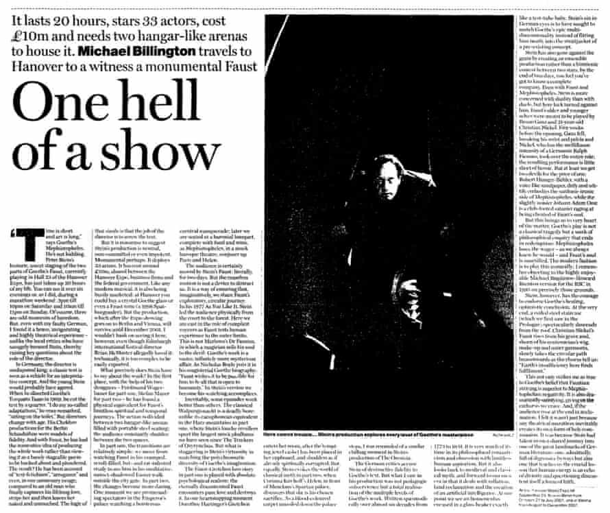 The Michael Billington Archive Highlights From Five Decades Of Reviews Theatre The Guardian