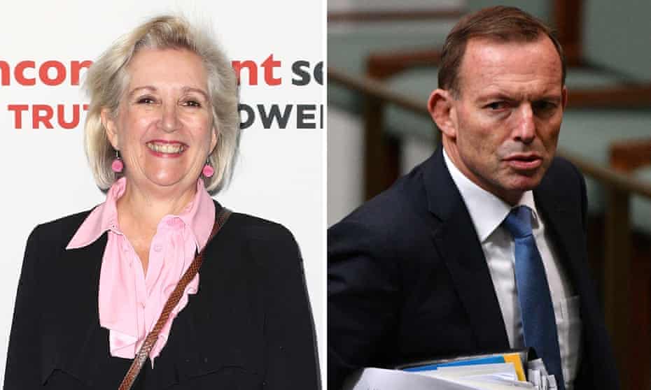 Jane Caro told activists in Warringah that Tony Abbott had brought down four governments, including his own.