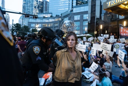 Jewish peace activists rally against the war in Gaza in New York on 4 August 2025.