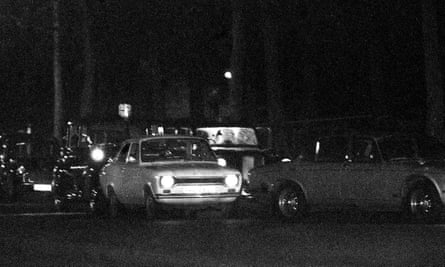 The royal car in which Princess Anne, and Capt Mark Phillips had been travelling on the Mall immediately after the kidnap attempt.
