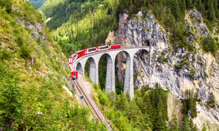 Landwasser Viaduct in Filisur, Switzerland