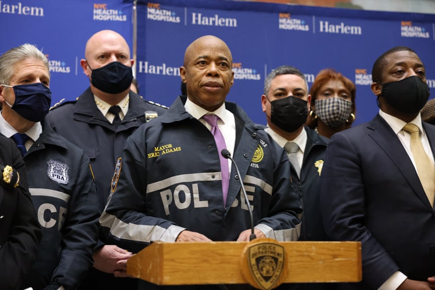 New York City Mayor Eric Adams speaks during a press conference.