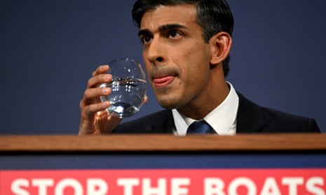 Rishi Sunak during a press conference following the launch of his new legislation at Downing Street, 7 March 2023. 