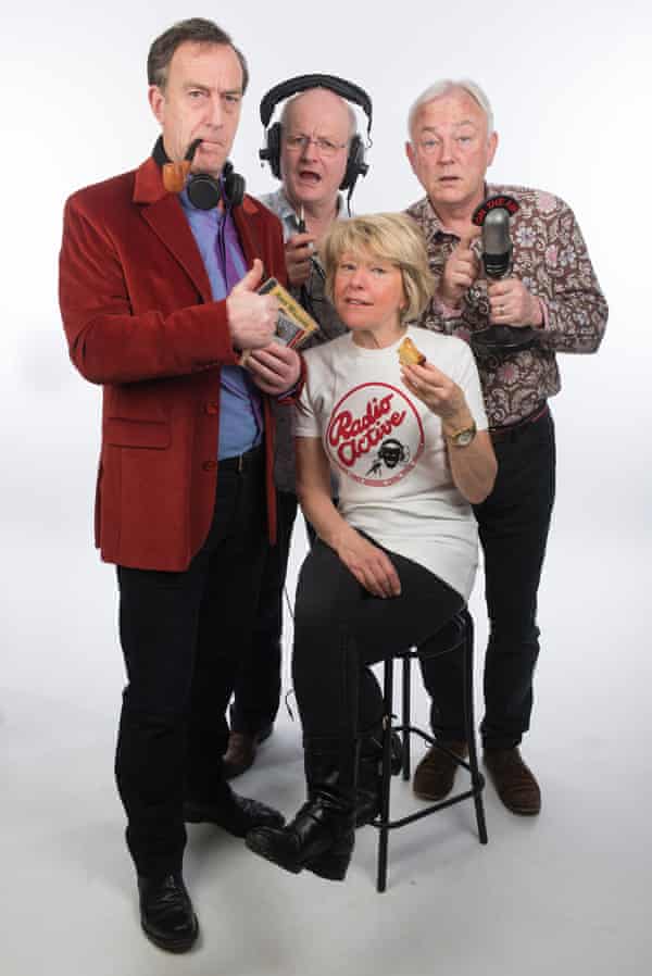 The cast of Radio Active, clockwise from left: Angus Deayton, Michael Fenton Stevens, Philip Pope and Helen Atkinson-Wood.