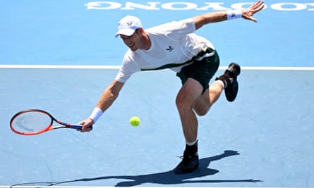 Andy Murray plays against Alex de Minaur of Australia during their match at the Kooyong Classic last week.