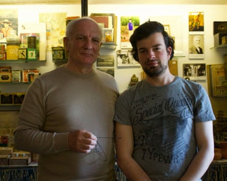 Shota, left and son Giorgi at their Tea Museum in Tbilisi