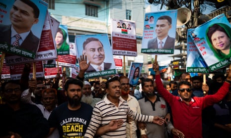 Bangladesh National Party (BNP) supporters take to the streets of Barisal earlier this month to demand the resignation of prime minister Sheikh Hasina.