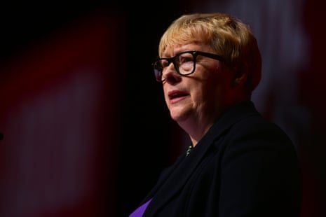 Angela Eagle addressing the Labour conference.