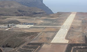 Construction of St Helena airport.