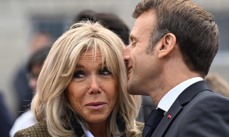 French president Emmanuel Macron with wife Brigitte.
