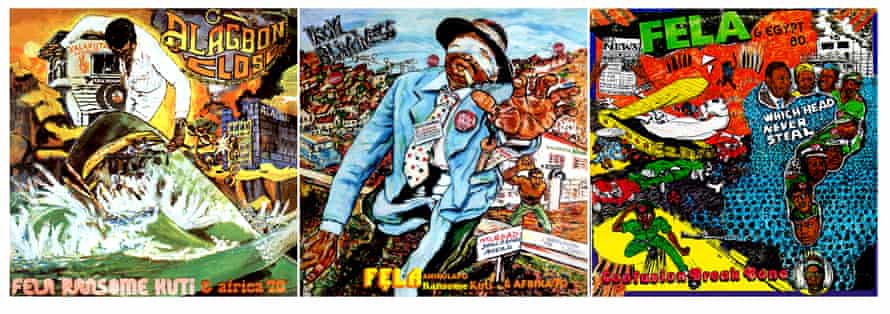 Album covers by Lemi Ghariokwu for Fela Kuti.