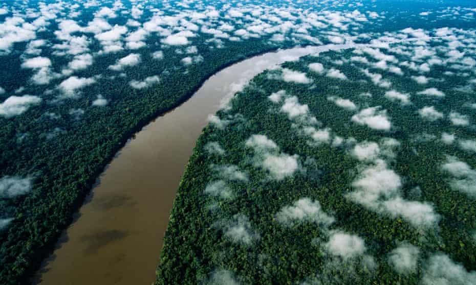 The shape of water … the Orinoco river, near La Esmeralda in Venezuela.