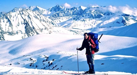 Muenchrath on a Sierra Nevada mountain pass shortly before she fell.