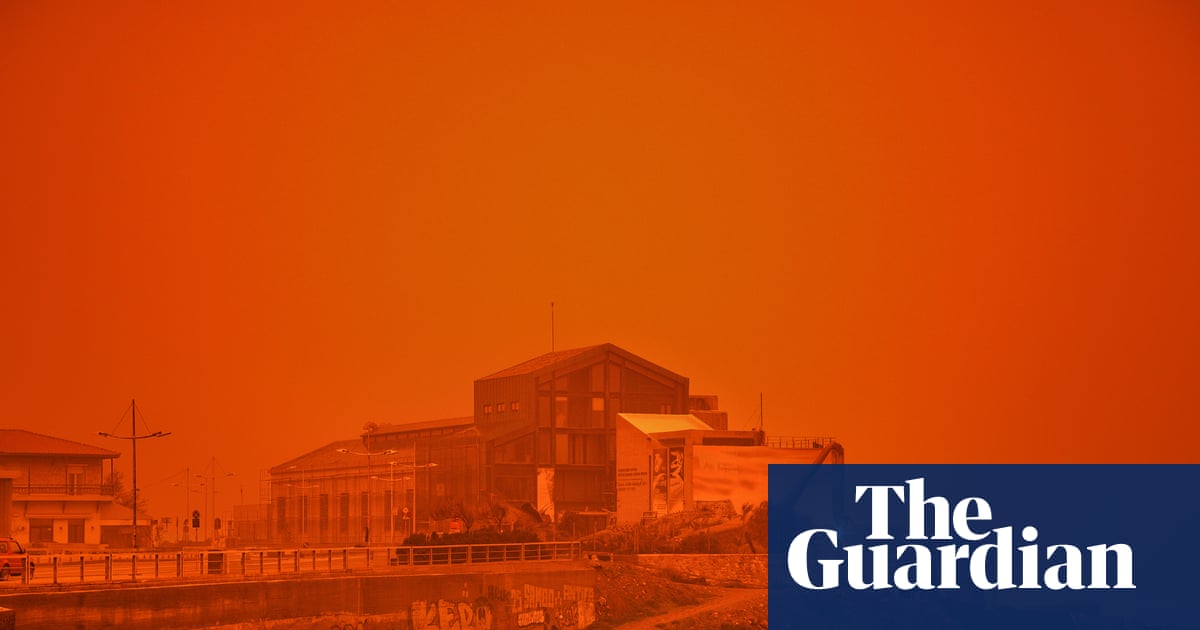 Crete skies turn eerie orange after Sahara dust storm – video