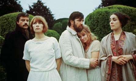 The film’s driving force … with Oliver Reed, Alan Bates, Jennie Linden and Eleanor Bron in Women in Love, 1969.