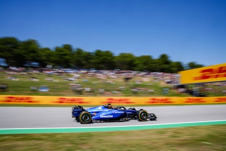 Williams’ Carlos Sainz during free practice at the Circuit de Barcelona