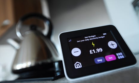 a smart meter next to a kettle