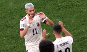 Eden Hazard comes on as a substitute to replace Yannick Carrasco.