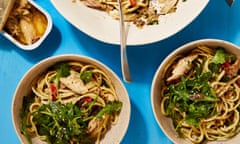 Yotam Ottolenghi's mackerel and zaatar linguine with lime.