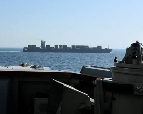 US seizes Iranian-flagged ship that tried to pass strait of Hormuz blockade – video