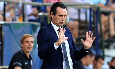 Unai Emery during Villarreal's game with Granada in August