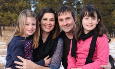 Sarah and Ryan Koontz, with daughters Anya, left, and Nadia, right