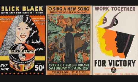 A selection of materials from Charles Dawson: an advertisement for Slick Black, O Sing a New Song, plus Together for Victory by an unknown designer.
