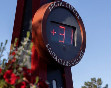 a thermometer labelled ‘Arctic Circle’ displays temperature of 31C.