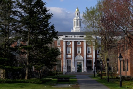 A view of the Business School campus of Harvard University in Cambridge, Massachusetts.